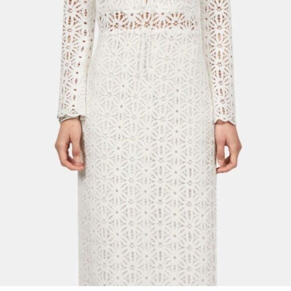 The Kooples White Long Sleeve Dress - Picture 5 of 15